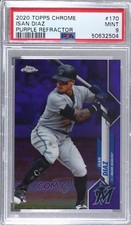 2020 Topps Chrome Purple Refractor 86/299 Isan Diaz #170 PSA 9 MINT 8d2
