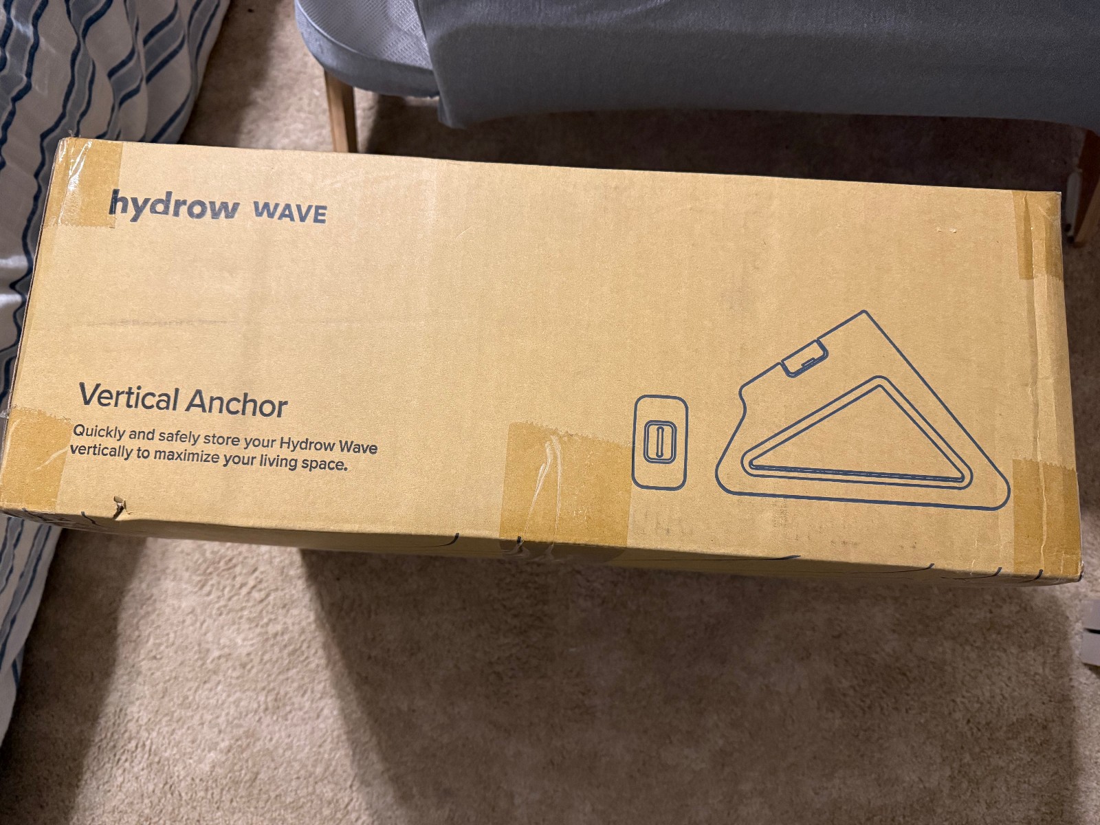 Kit de anclaje vertical Hydrow Wave: almacenamiento de pared para máquina de remo, nuevo en caja, sin abrir