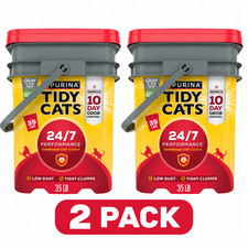 2 Pack Purina Tidy Cats 24/7 Performance Clumping Cat Litter 2 Pack 35lb Line