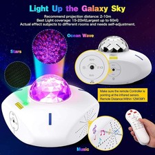Galaxy Projector WiFi Smart UFO LED Night Light Ocean Wave Bluetooth Speaker
