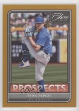 2022 Panini Three and Two Prospects Gold 25/25 Ryan Pepiot #P-45 1g0v