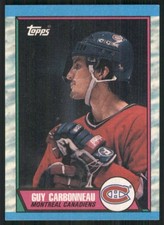 1989-90 Topps #53 Guy Carbonneau Montreal Canadiens Hockey Card 35627