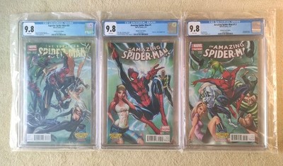 3x CGC 9.8 - Superior Spider-Man #31, Amazing #1, 1.1 J. Scott Campbell - 2014