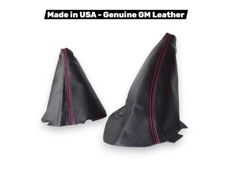 Bota de cambio de cuero real y freno eléctrico para Corvette C6 2005-2013 transmisión manual Foto 2 de 2