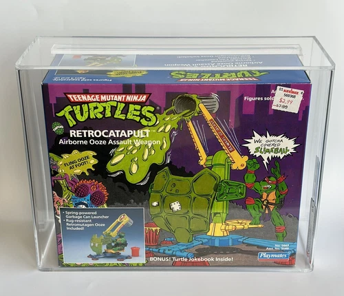 TMNT AFA 85 Retrocatapult Turtles 1989 Playmates New Sealed Ooze Assault Weapon