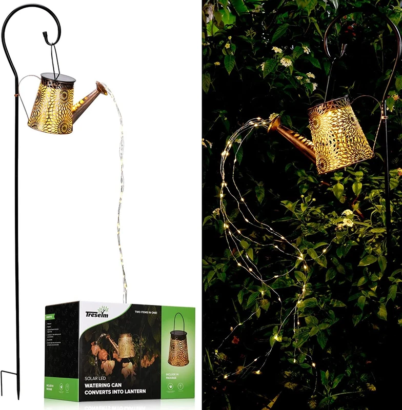 TRESELM Solar Watering Can with Cascading Lights