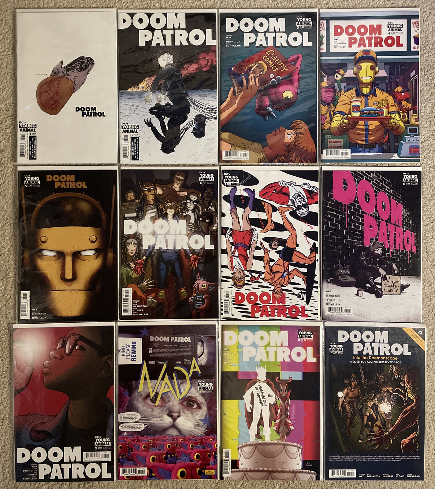 Doom Patrol 1-12 Young Animal Complete Series Set 2016 DC Comic 1st Casey Brinke