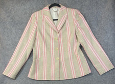 Elie Tahari Blazer Womens Size 10 Pink Sasha Jacket Cropped Career Wear