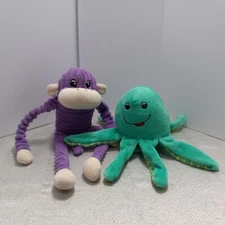 Squeaky Dog Toys - Zippy Paws ~Crinkle Monkey & Spunky Pup ~ Octopus