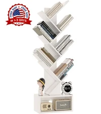 Estantería de madera con forma de árbol estantería de 6 niveles estantería Blanc