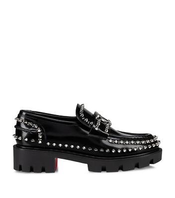 【関税込】CHRISTIAN LOUBOUTIN CL Moc Lug Spikes ローファー 関税込】CHRISTIAN LOUBOUTIN CL Moc Lug Spikes ローファー