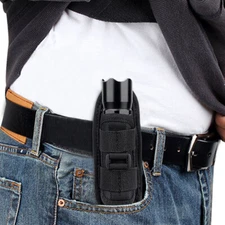 Tactical LED Flashlight Holder Carry Belt Pouch Holster Torch 360 Degrees Rotate
