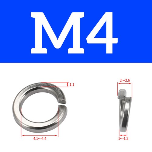 Anillos de resorte de acero inoxidable discos de resorte DIN 127 forma B A2 V2A VA inoxidable M1,6 - M30 - Imagen 8 de 21