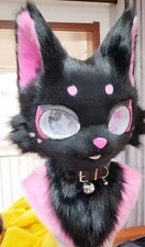 Fursuit Husky Fox Mascot head Halloween Party Fur Cosplay Gift A70