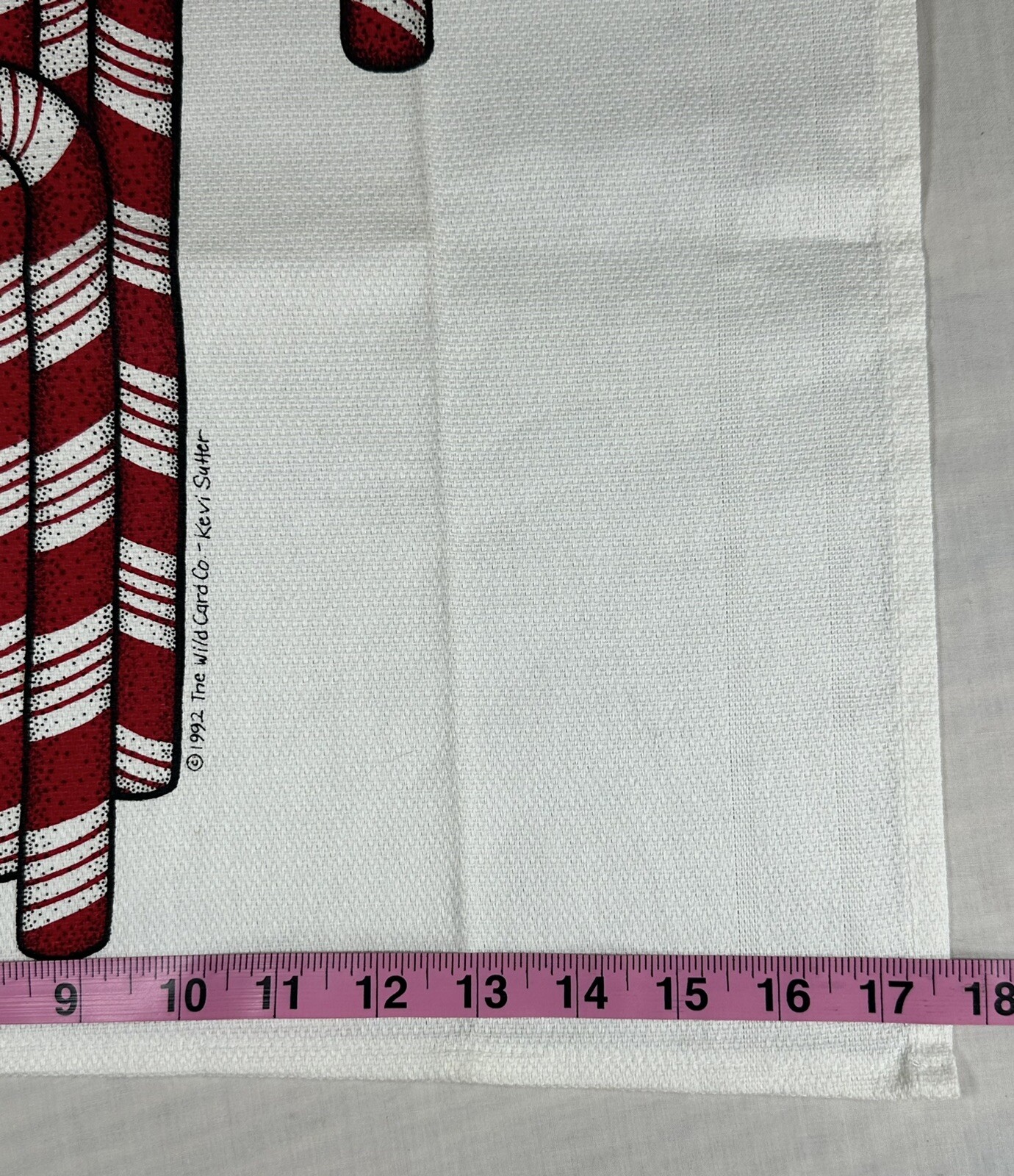 Candy Cane Kitchen Tea Towel & Pot Holder Christmas Holiday Gift Set VTG 1990's