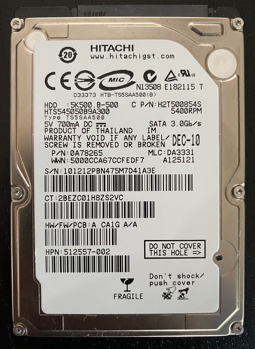XBOX ONE ORIGINAL INTERNAL HARD DISK DRIVE Hitachi 500GB XBOX ONE ORIGINAL INTERNAL HARD DISK DRIVE Hitachi 500GB