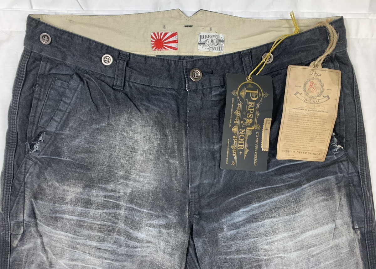 NEW PRPS NOIR Japanese Original Jeans Selvedge 32 (33) x 35 NEW PRPS NOIR Japanese Original Jeans Selvedge 32 (33) x 35