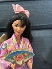 Barbie Dolls of the World Collection Japanese Barbie W/Fan 1987 Displayed — photo 2