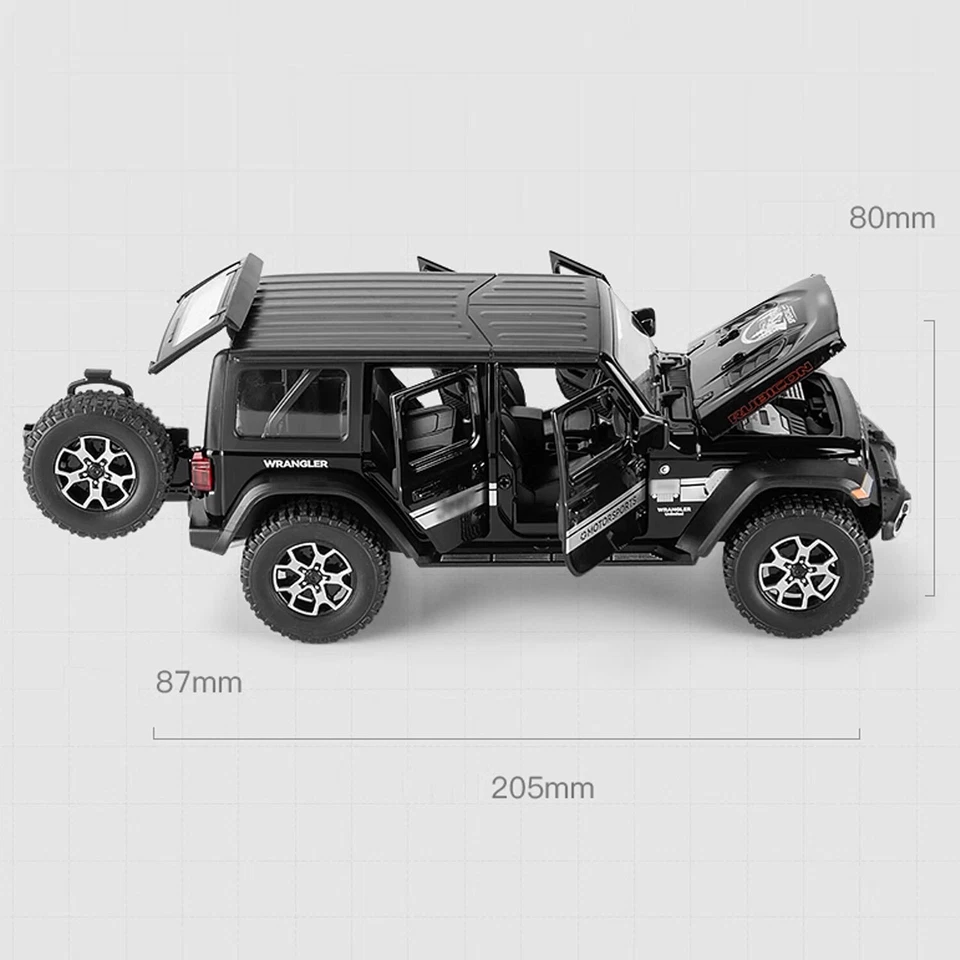 New Jeep Wrangler JL Alloy Car Model Diecasts Metal Vehicles Toy Kid Gift - Image 4 of 4