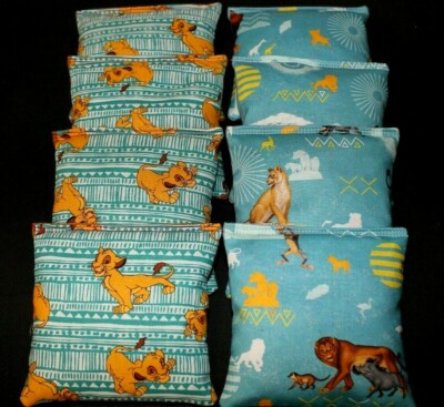  LION KING no worries Simba 8 ACA Regulation Corn Hole Game Bags w Disney Fabric