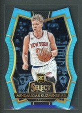 2016-17 MINDAUGAS KUZMINSKAS /199 PANINI SELECT DIE-CUT BLUE ROOKIE RC #157