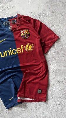 Vintage Nike Fc Barcelona 2008/2009 Jersey Shirt Football Home Sz