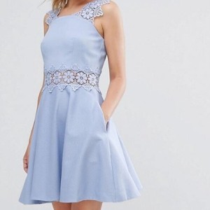 sky blue shift dress