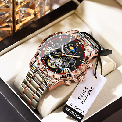 Men Watch Automatic Mechanical Stainless Steel Waterproof Luminous Date  Watches UK