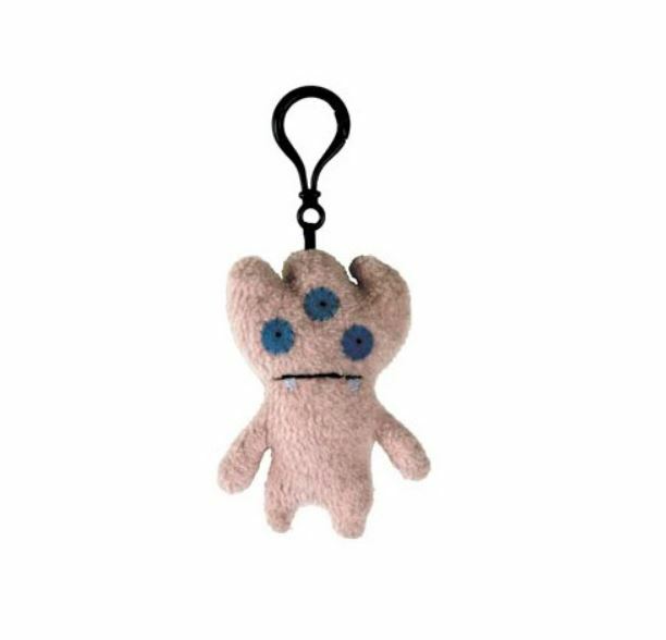 White Uglydoll Tray Clip On Backpack Plush zipperpull Ugly Doll