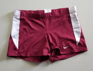 burgundy compression shorts
