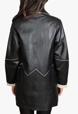 L.G.B. DEAD OR ALIVE レザーコート leather coat LLD Original London Leather Direct Ladies JOSIE Coat Black/Cream