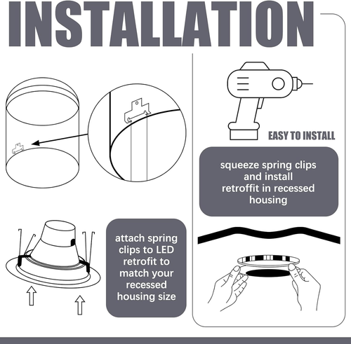 40Pcs Recessed Light Clips, Metal Retrofit C Clips with Screws for Downlights, S - Picture 4 of 12