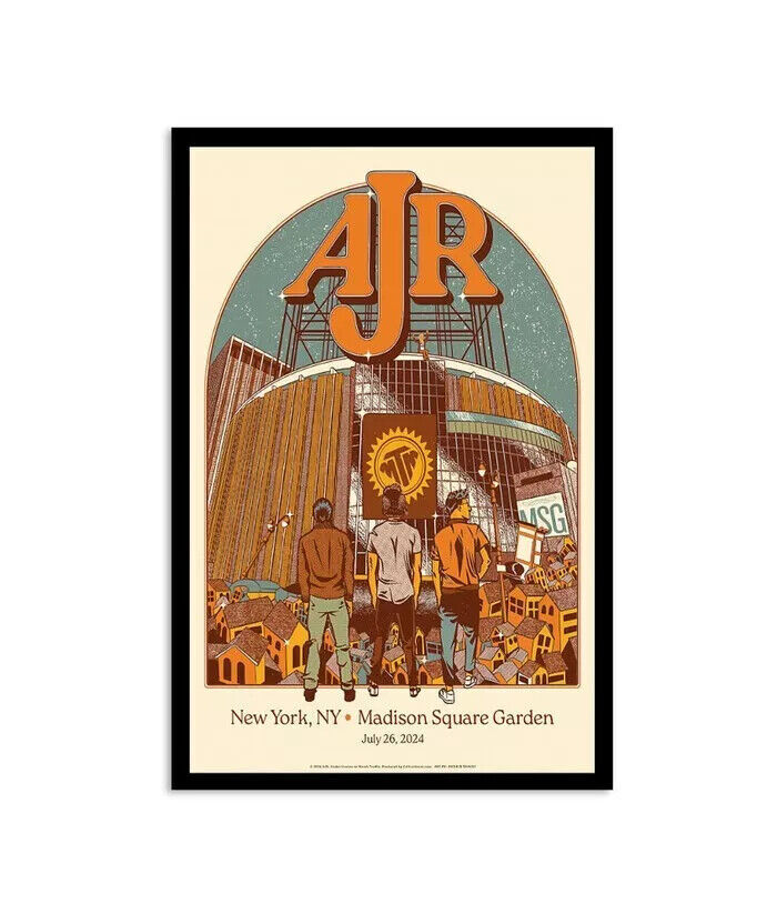 AJR July 26 2024 Madison Square Garden New York NY Poster
