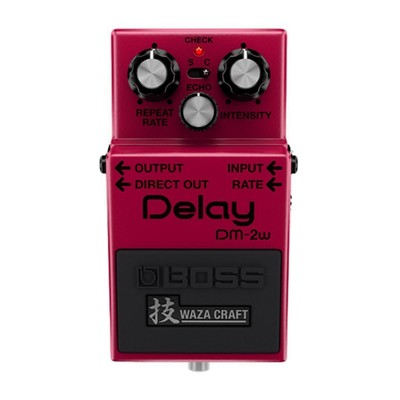 Boss DM 2W Waza Craft Delay Pedal with All Analog Circuit and Two Output Jacks