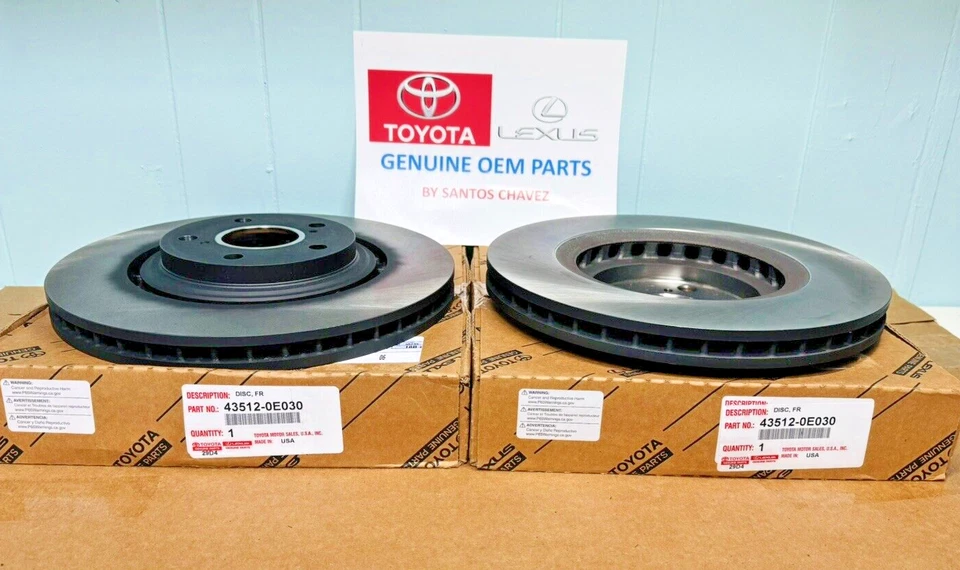 Rotor de freno delantero Toyota Sienna 2011-2020 X2 pieza original OEM Foto 2 de 2