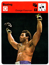 1978 George Forman Rookie RC Boxing Sportscaster 5x6.5 Card #15-07