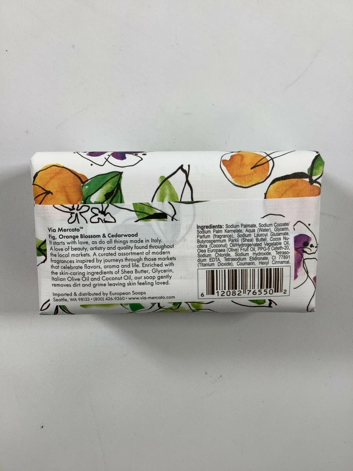 Via Mercato No. 6 Orange Blossom & Cedarwood Soap NEW! — 第 2/2 张图片