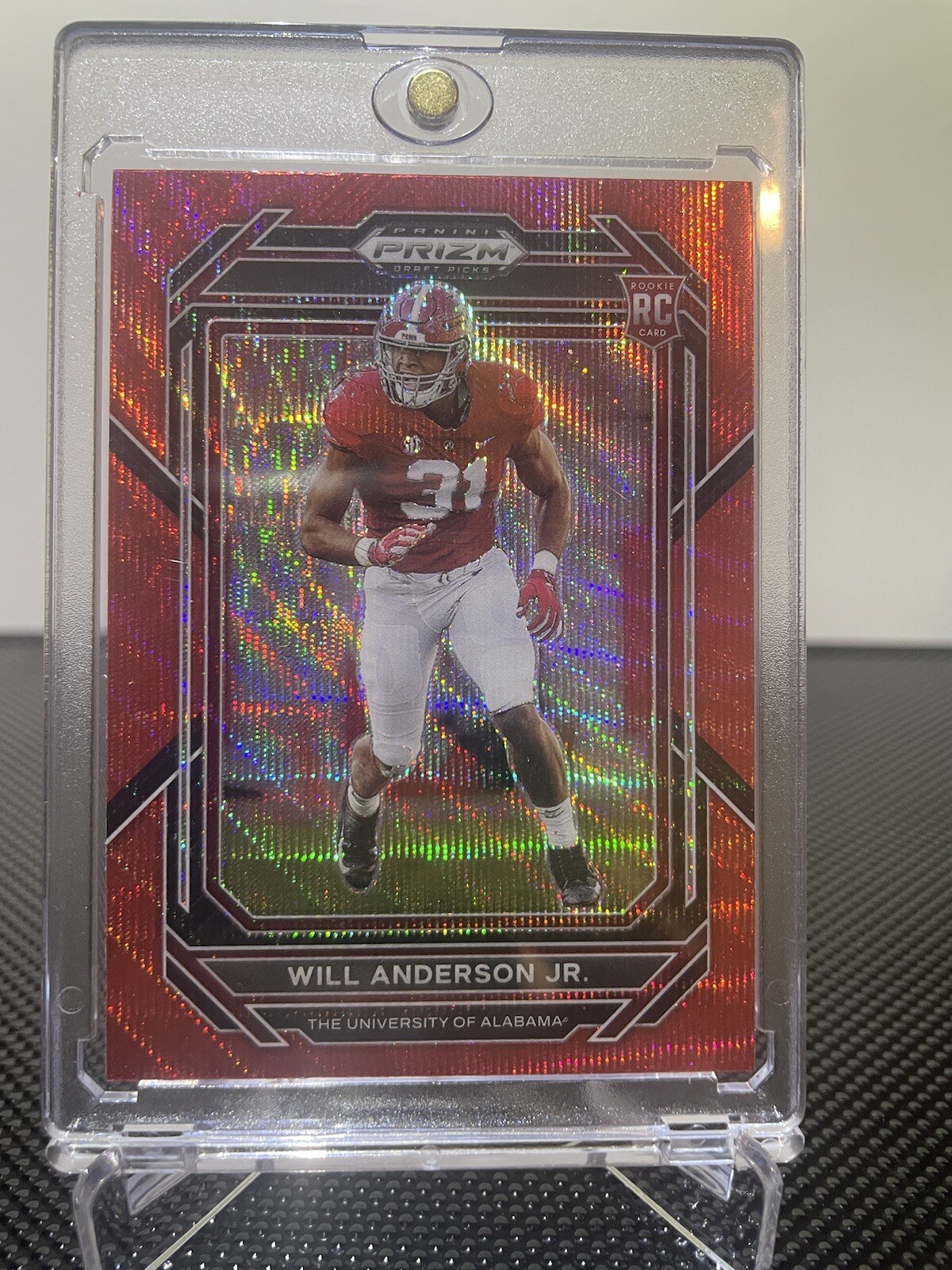 WILL ANDERSON 2023 Prizm Draft RED WAVE Rookie #162 SP Alabama, Houston Texans