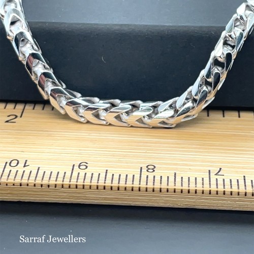 FRANCO CHAIN BRACELET 925 Sterling Genuine Silver Solid Mens Brand New All Size - Picture 5 of 13
