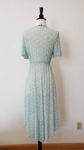 Anthropologie Top New Size Medium Kimono Green Floral Boho Coastal Granny - Picture 3 of 5