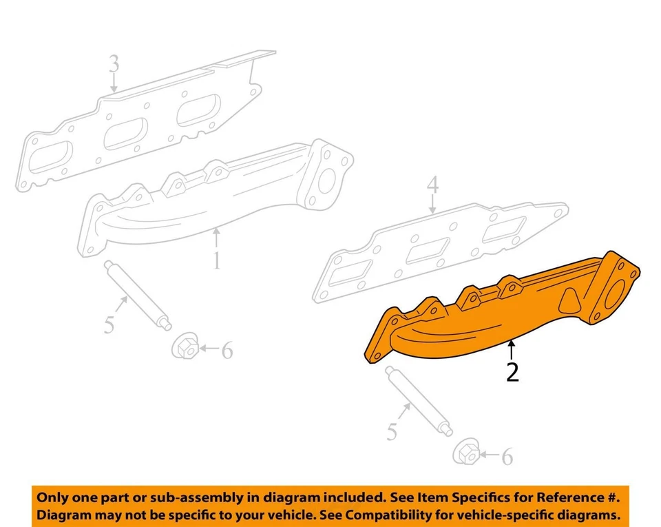 Ford Expedition 2017 colector de escape con turbo fabricante de equipos originales 99 k millas - LKQ405201132 Foto 4 de 4