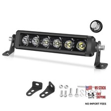 Single Row LED Light Bar 60W 3D Spot Off Road Driving Light Ultra 8 Inch White