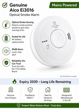 Aico Ei3016 Optical Smoke Alarm | Mains Powered |  Landlords | 2030 Expiry