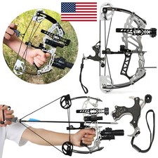 15-32lbs Mini Compound Bow Arrows Set 13" Archery Bow Shooting Hunting RH LH