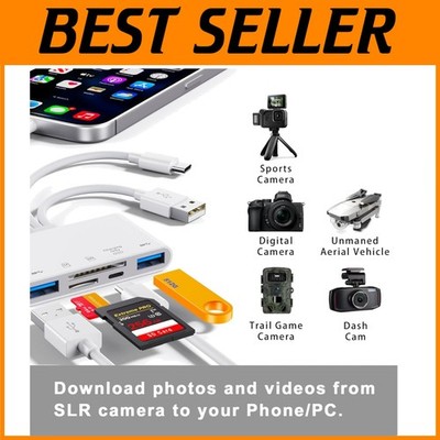 Fast Transfer SD Card Reader with Charging Port