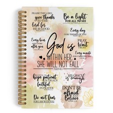 QLMX Christian Gifts for Women Spiral Notebook, God Is Within 5.5x8.3, god