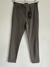 TED BAKER HOSE NEU 28 Normal Braun Hahnentritt Formell Slim Neu mit Etikett Herren "