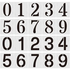 6 Inch Number Stencils Set, Plastic Numbers Stencils Reusable Digital Templat...