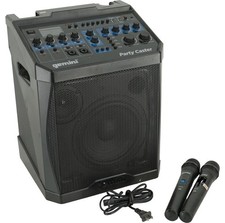 Gemini Party Caster Mini Karaoke System With Handheld Wireless Microphone