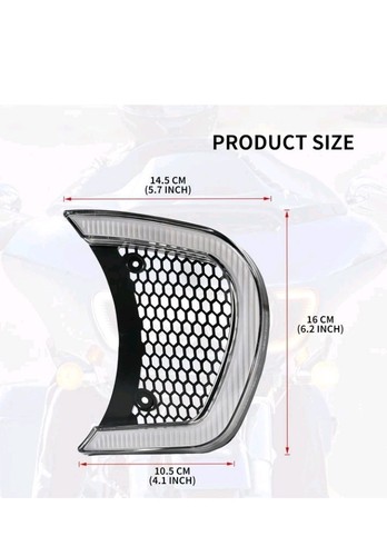 Harley Motorcycle Headlight Vent Accent LED Turn Signal Indicator Light New - Picture 6 of 7
